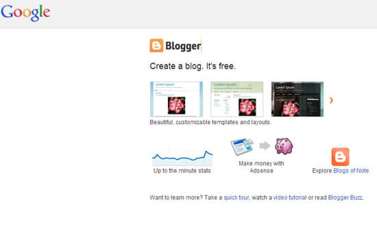 Free Blog Sites Blogger