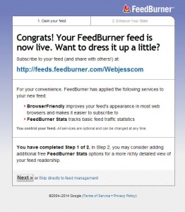 FeedBurner for RSS Feed Link