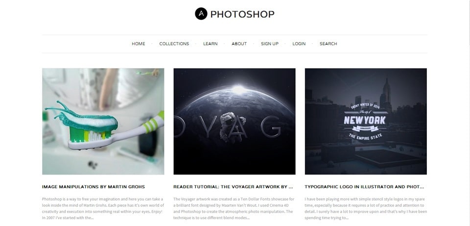Abduzeedo Photoshop Tutorials Website