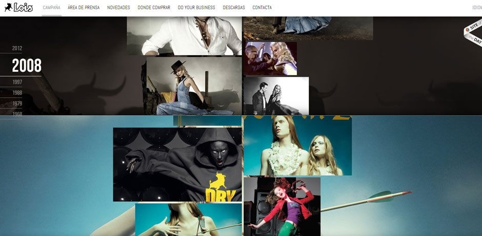 Lois Jeans Parallax Scrolling Effect