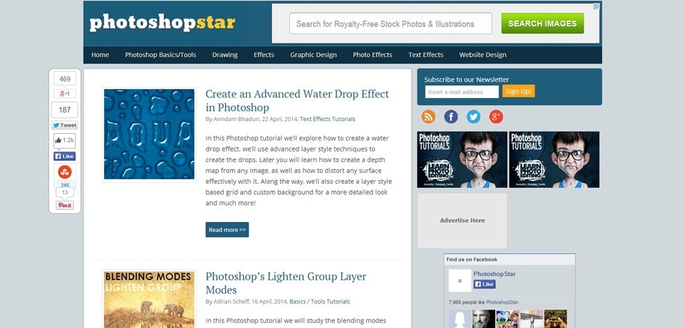 PhotoshopStar Photoshop Tutorials Website