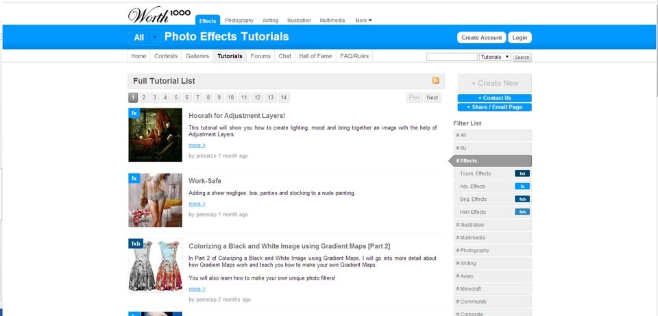 Worth1000 Photoshop Tutorials Website