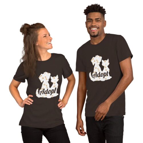 Adopt Dog and Cat Silhouette T-Shirt